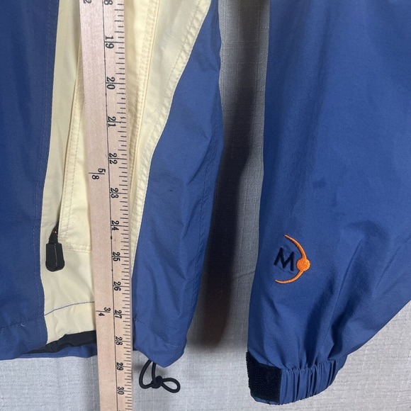 VTG Moonstone Jacket Mens Medium Blue Colorblock Hooded Rain Coat Gortex Vented - Picture 6 of 11